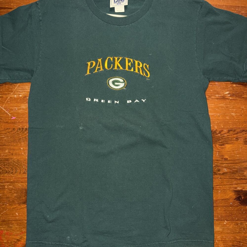 Vintage Greenbay packers T Shirt Mens Medium Lee Sport Embroidered Logo 90s